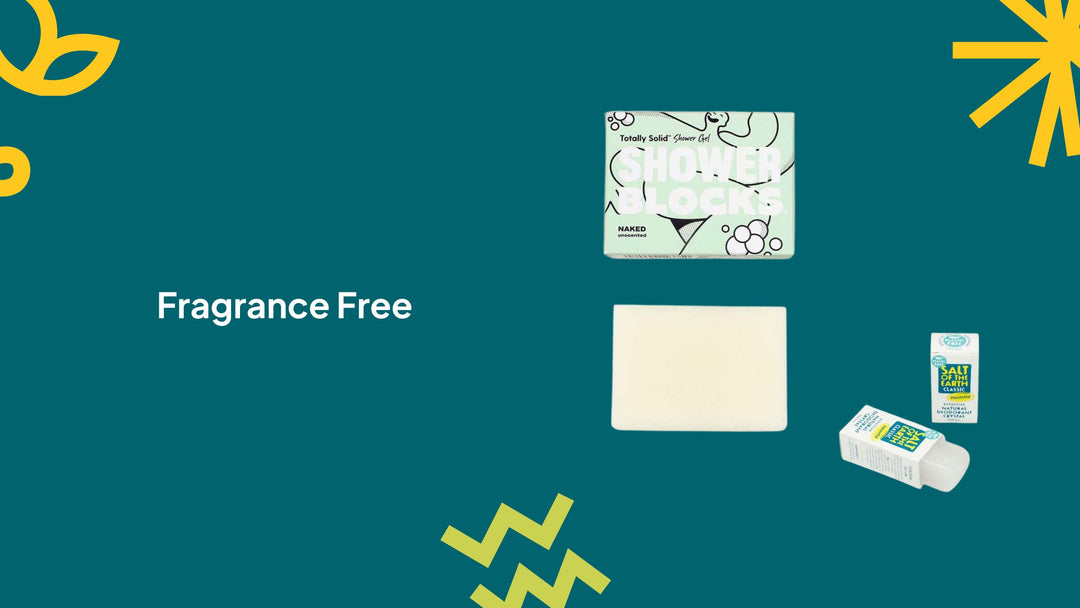 naked unscented shower blcoks solid shower gel bar with a pale green box