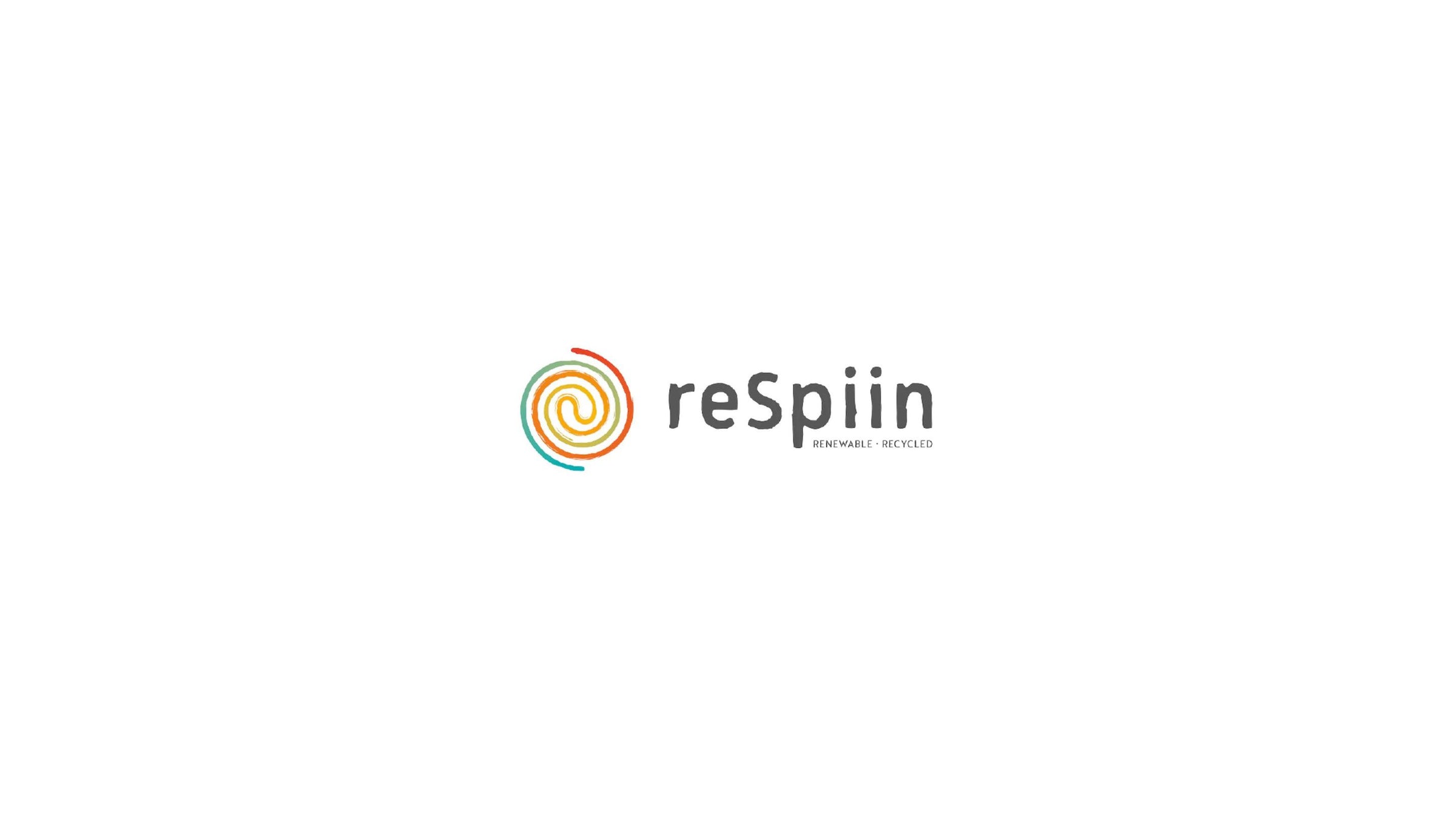 colouful siral design next to the word Respiin in a handwritten style font