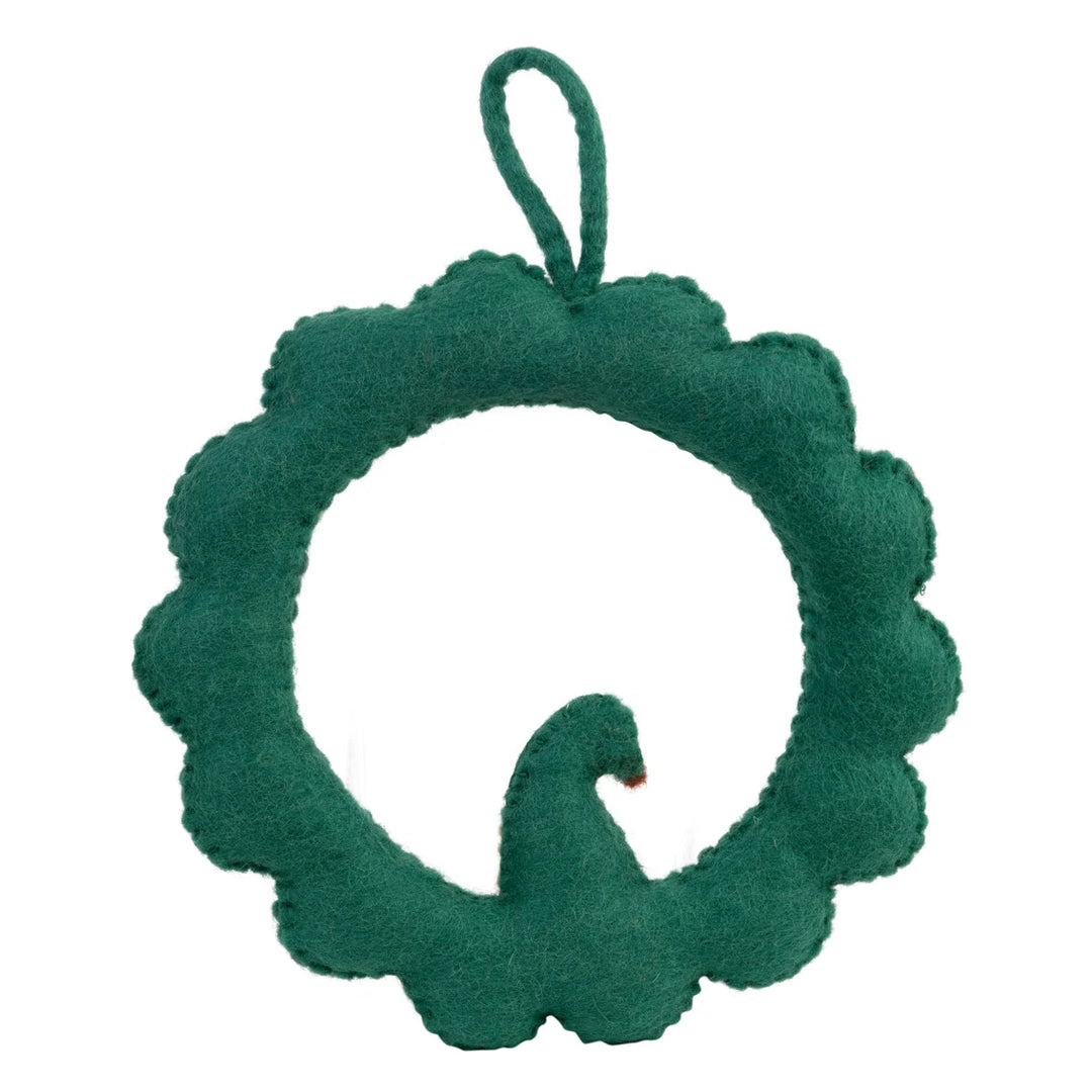 partridge and pear christmas wreath back view