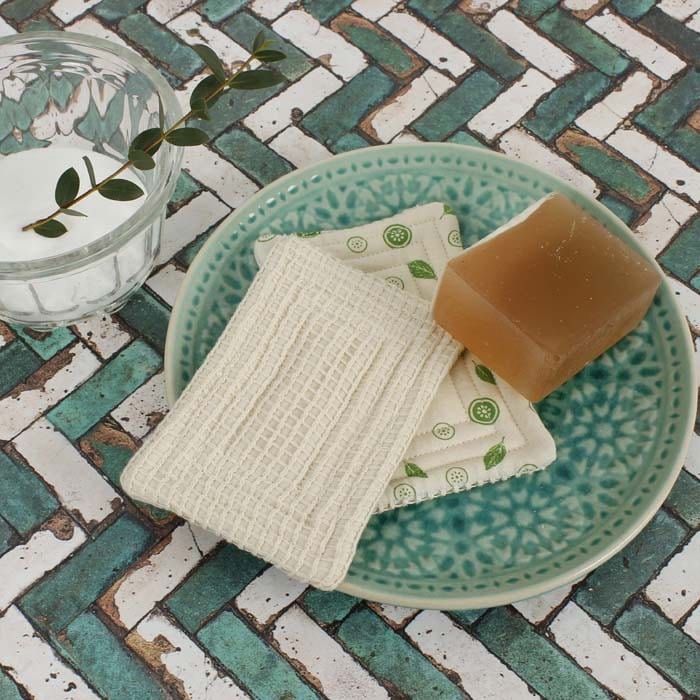 A Slice Of Green Homeware > Cleaning > Reusable Cleaning Cloths Organic Cotton Scrub Pad Unsponge - Pack of 2
