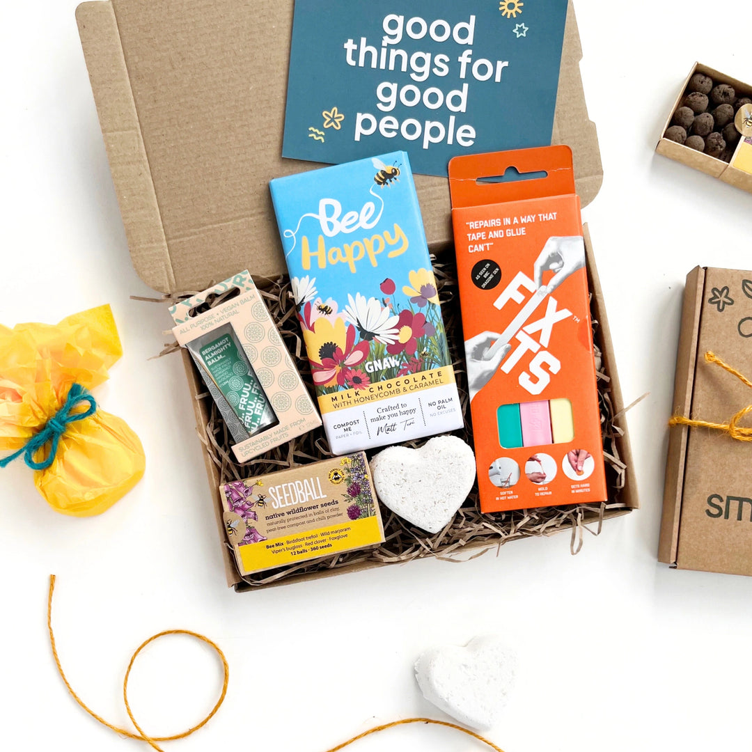Kind Boxes Bee Kind Box: Sustainable Treats & Blooms | Smallkind