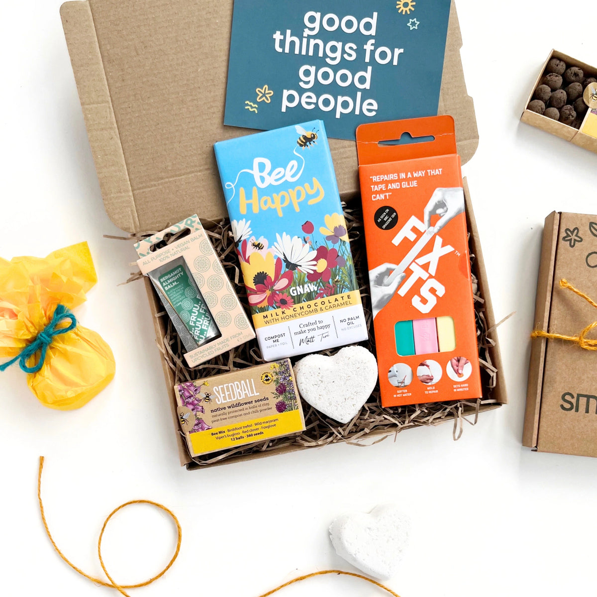 Bee Kind Box - Eco-friendly gift set with bath bomb, chocolate, seeds, and more