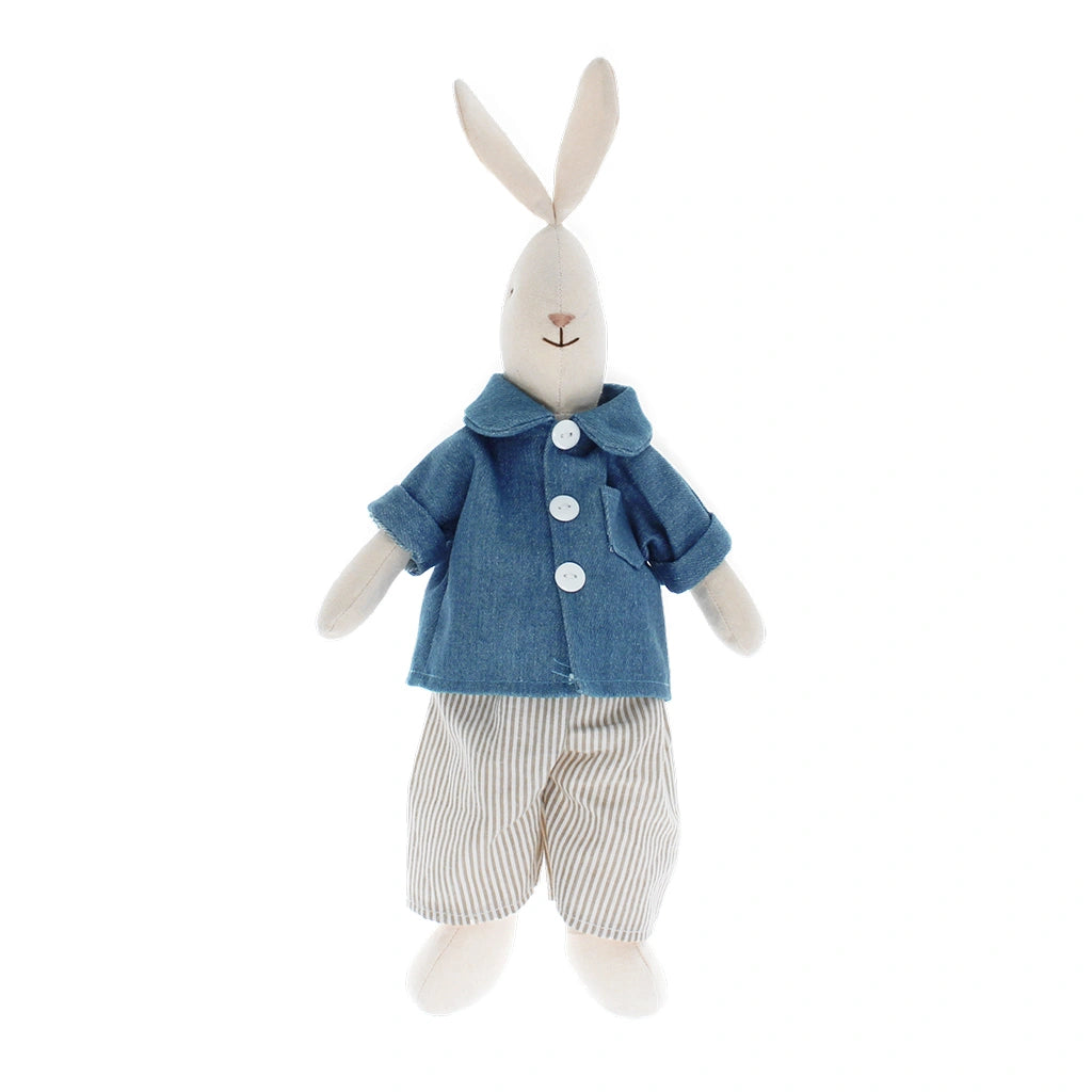 Bertie the Bunny soft toy on a white background - cuddly companion for little ones age 1+