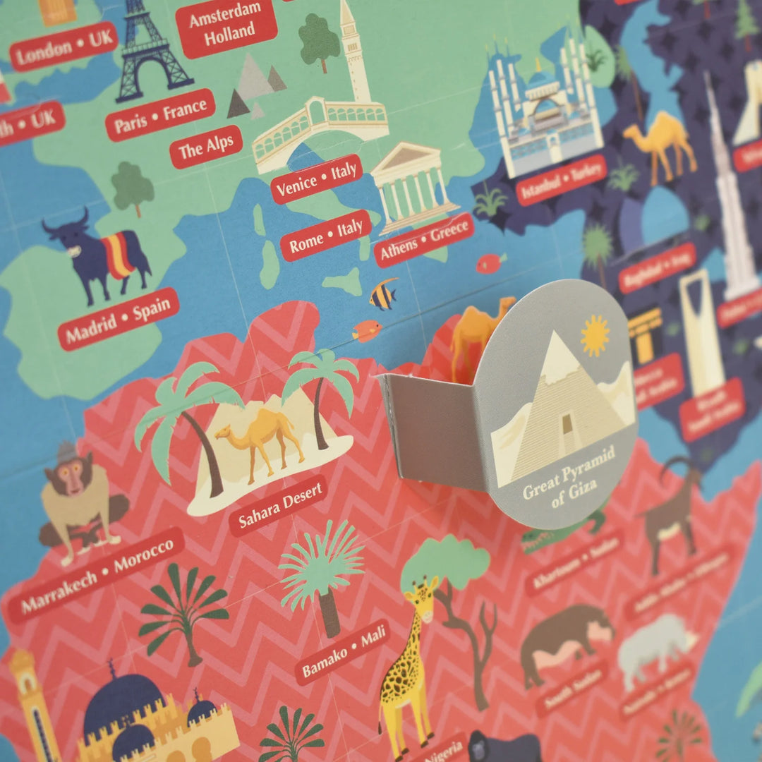 World Map Craft Ribbon Create Your Own Giant World Map for Kids: Kids Room Decor | Smallkind
