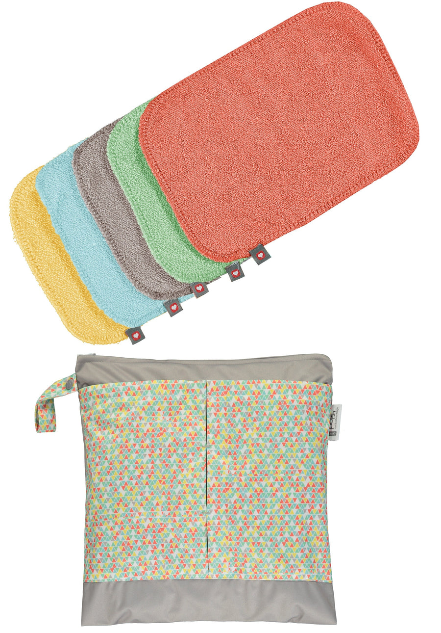 Close Parent Baby & Toddler > Changing Accessories > Reusable Wipes Close Reusable Bamboo Wipes 2020 - Triangle Pastel