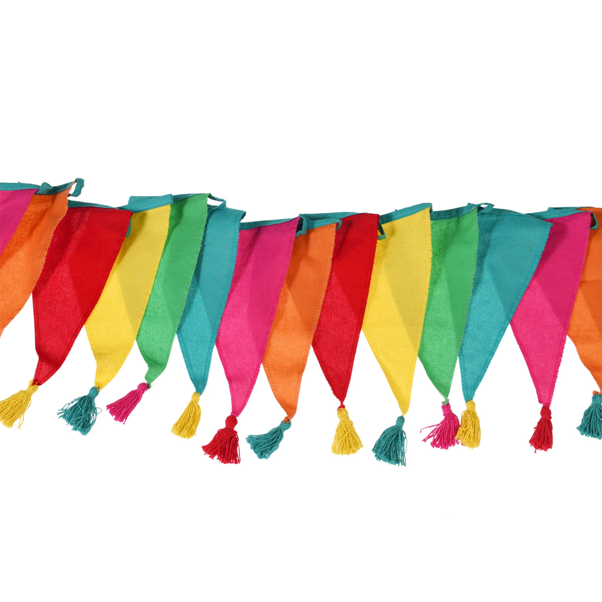 Colourful Reusable Bunting with Tassels for parties and celebrations 