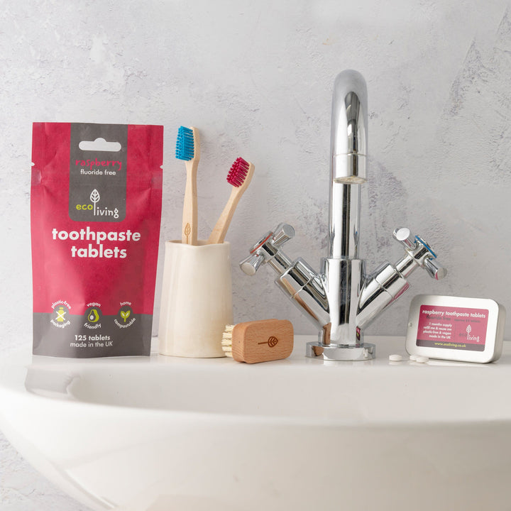 Eco Living Health & Beauty > Oral Care > Toothpaste Tablets Raspberry Toothpaste Tablets - With Fluoride