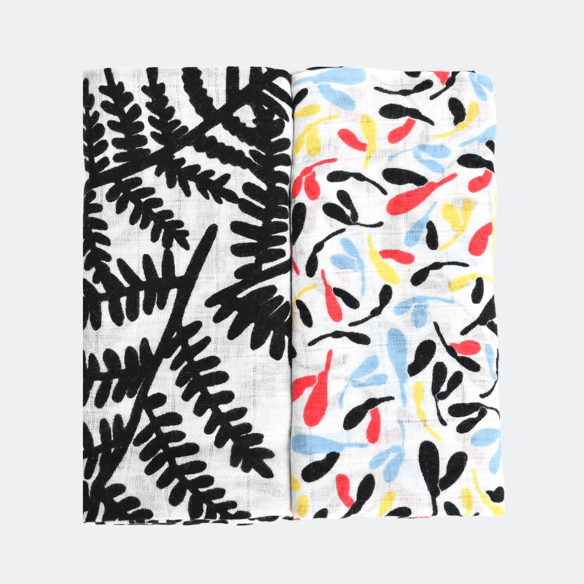 Etta Loves Baby & Toddler > Feeding Accessories > Muslins Bamboo Sensory Muslin Squares - Fern + Sycamore