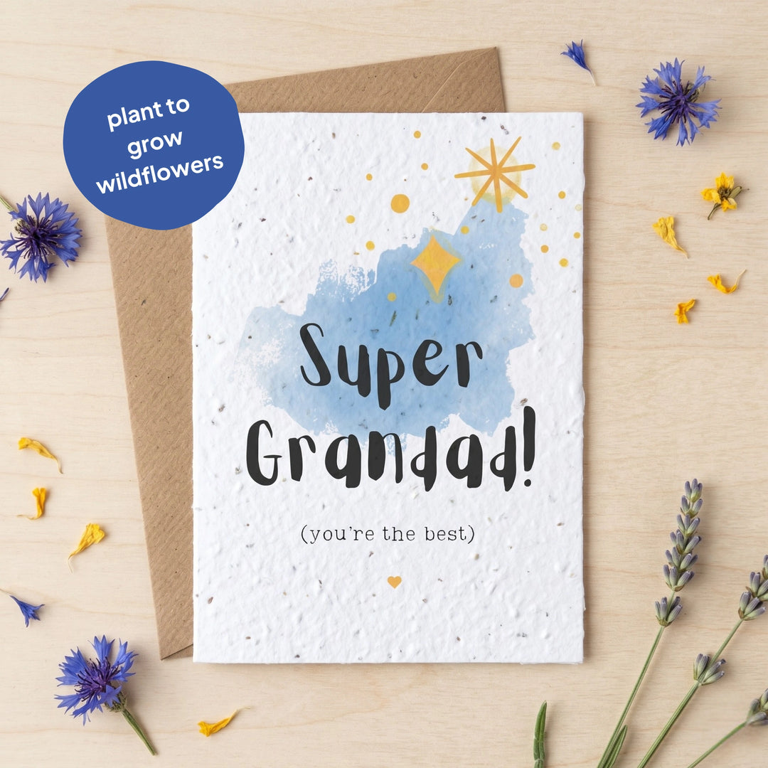 Super Grandad Plantable Father's Day Card