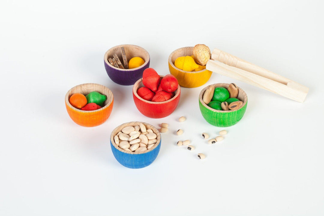 Grapat Toys > Sorting & Stacking Toys > Wooden Bowls Grapat Bowls and Marbles
