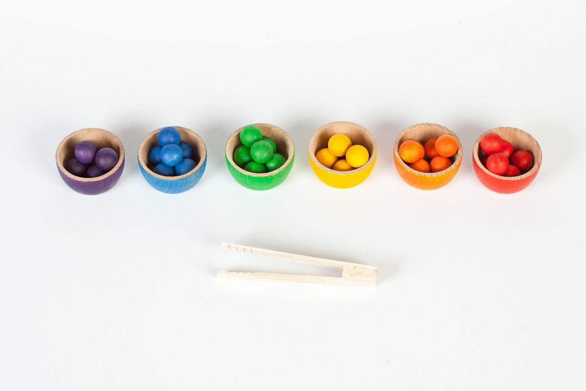 Grapat Toys > Sorting & Stacking Toys > Wooden Bowls Grapat Bowls and Marbles