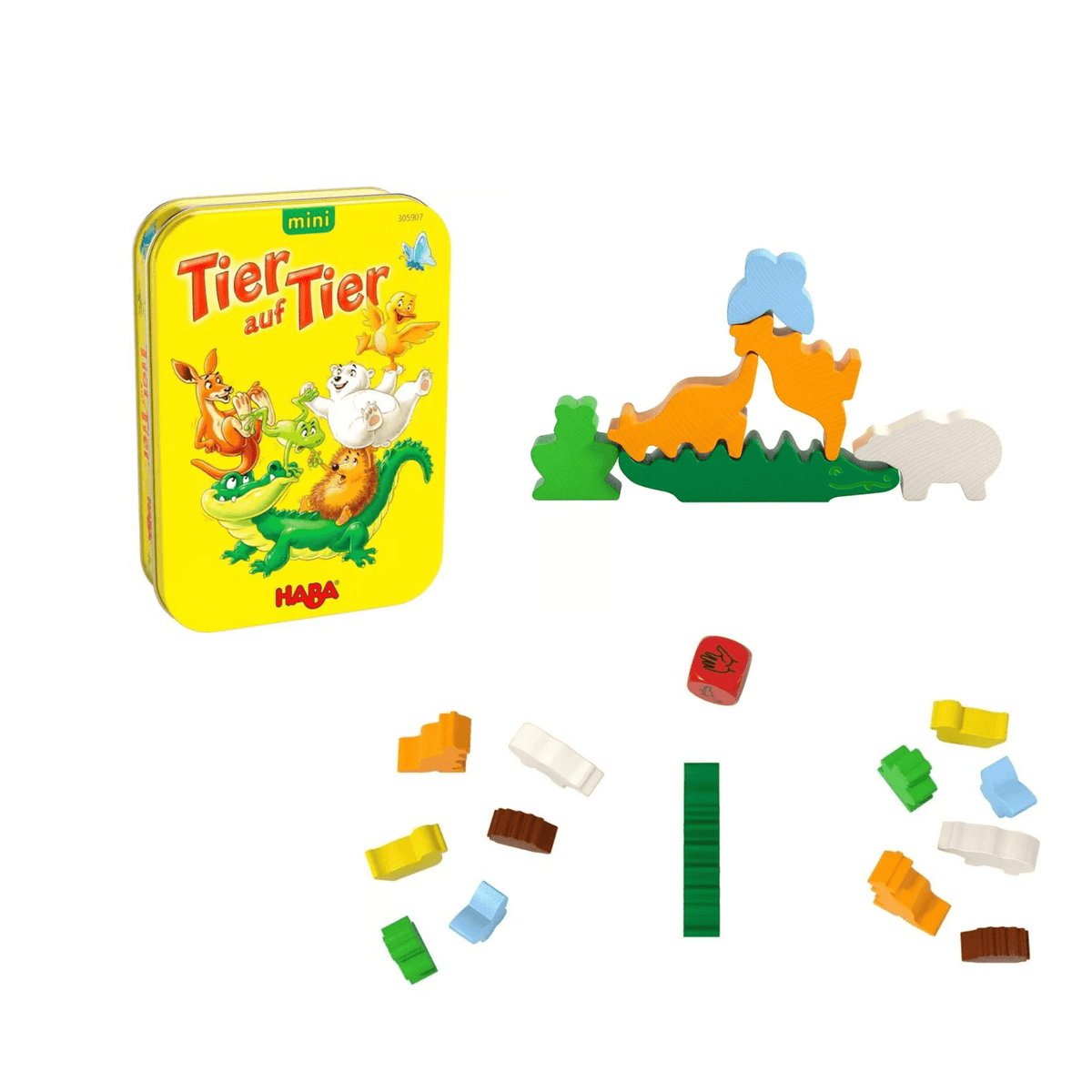 Haba Board Game Haba Animal Upon Animal Game in a Tin