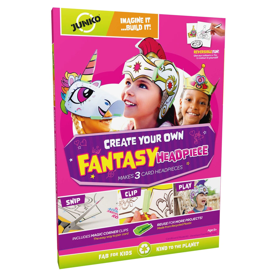 bright pink packaging for JUNKO Create Your Own Fantasy Headpieces Craft Kit