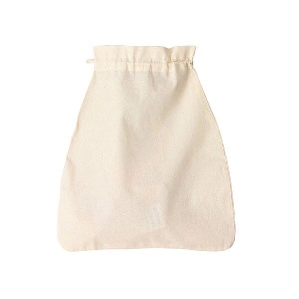 lanka kade cotton storage bag for toys and play figures. The bag has a drawstring top and is a natural unbleached colour. 