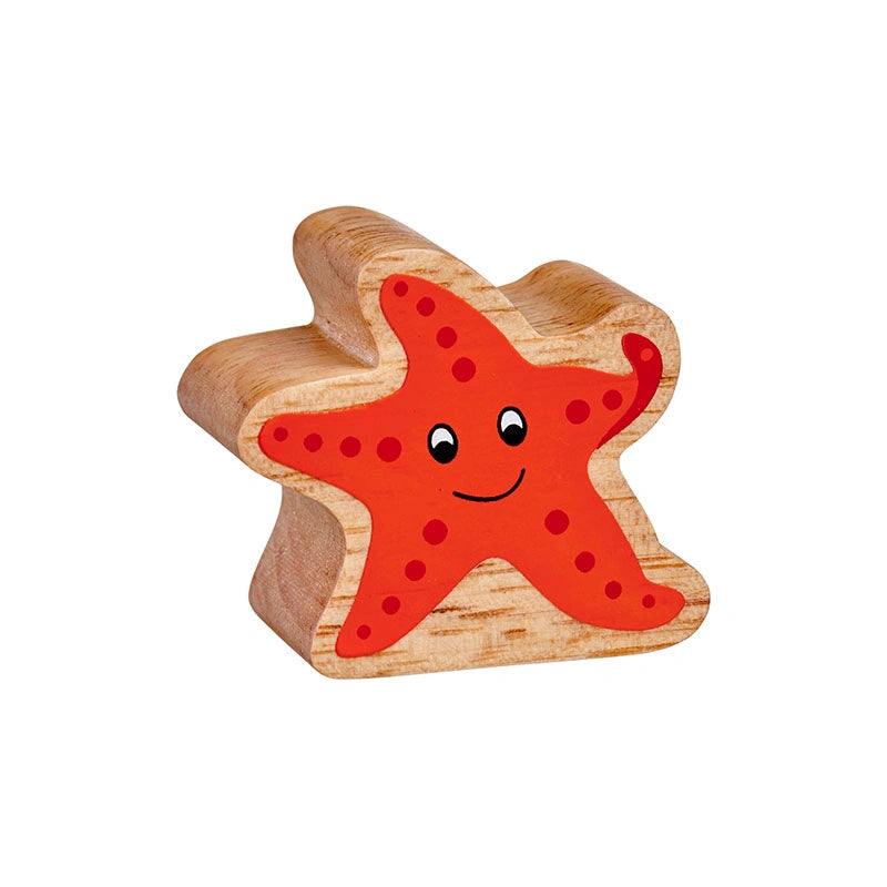Lanka Kade Wooden Starfish – a colourful, chunky, and eco-friendly toy for ocean themed play.