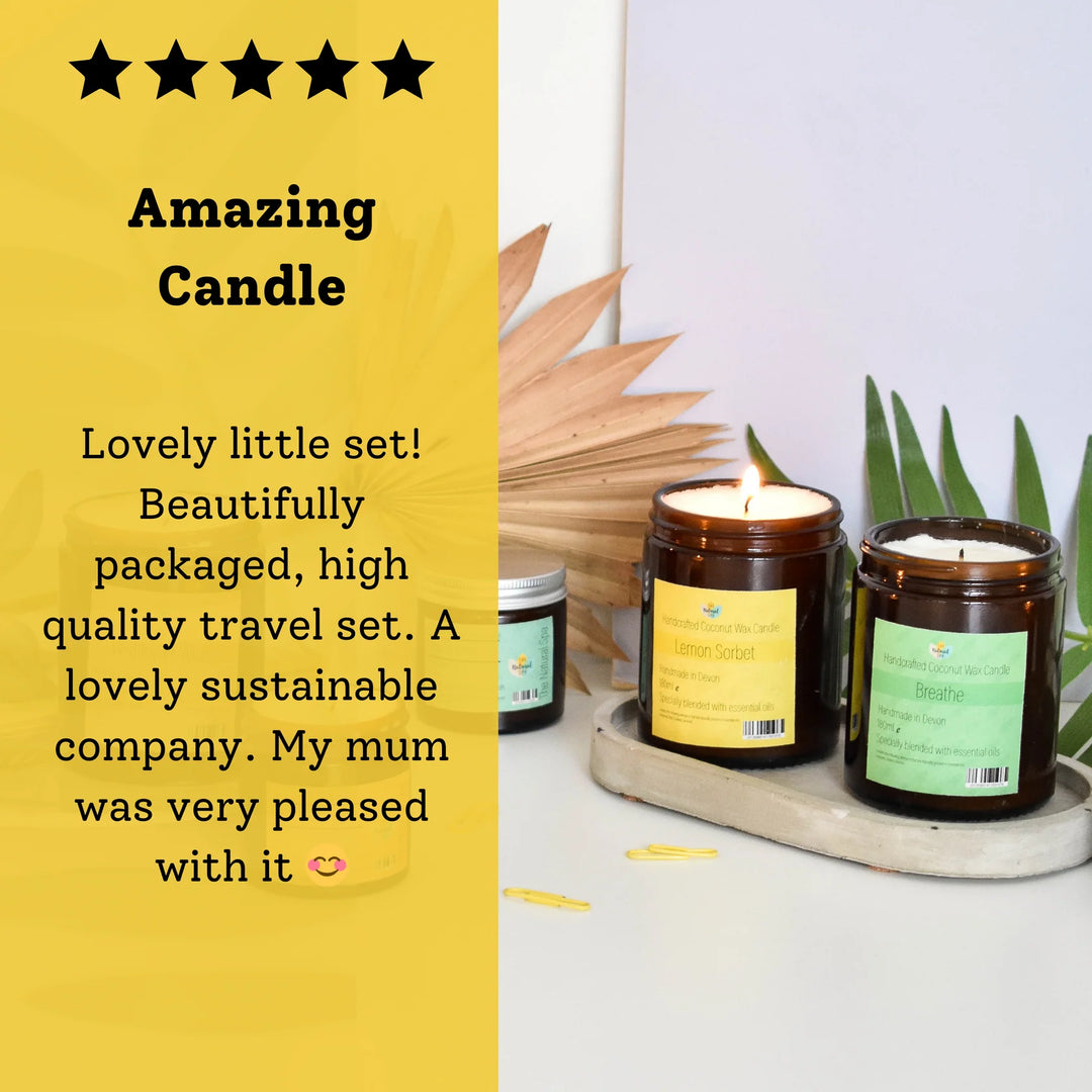 5 star review for lemon sorbet candle 