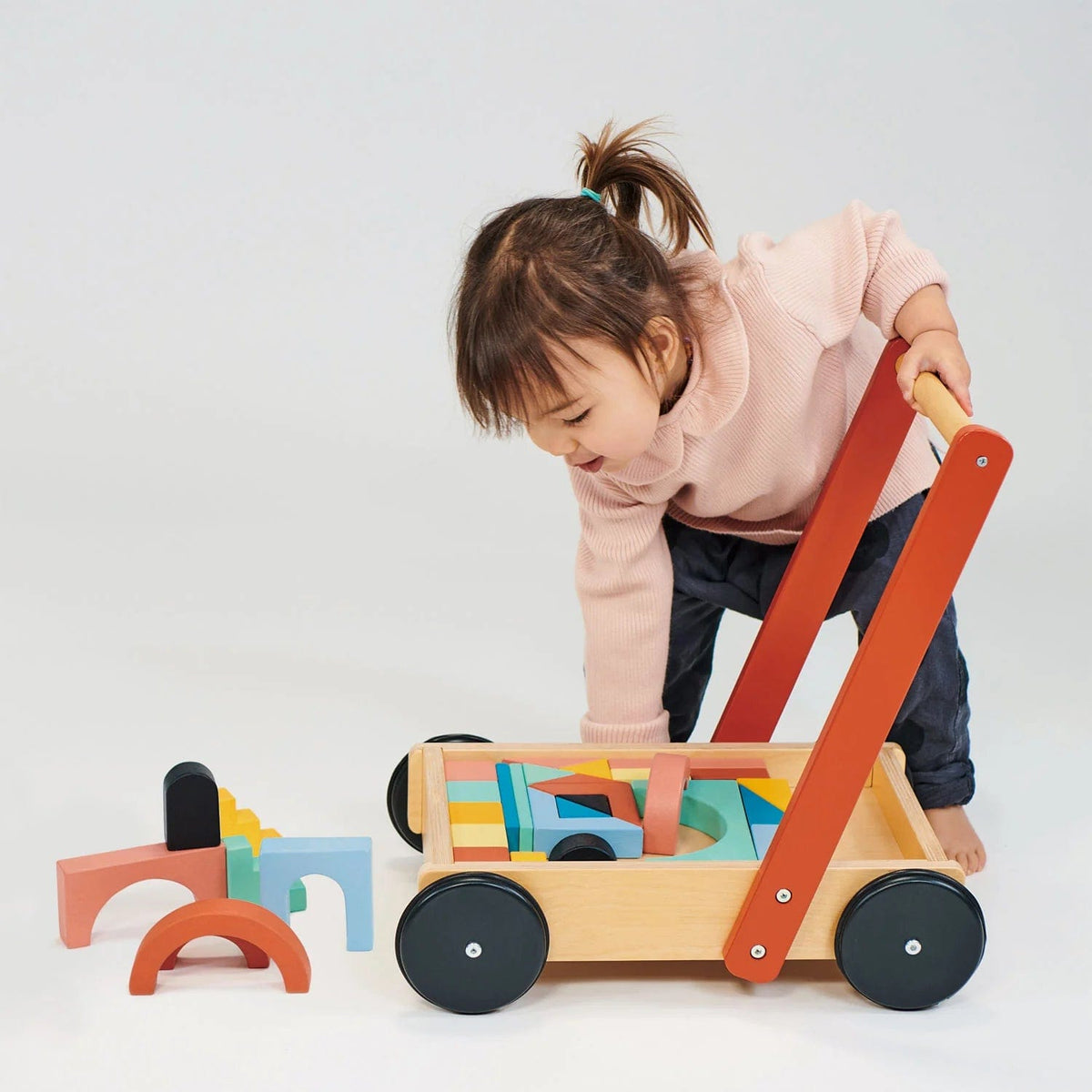 Mentari Rocking Horse Bambino Block Trolley