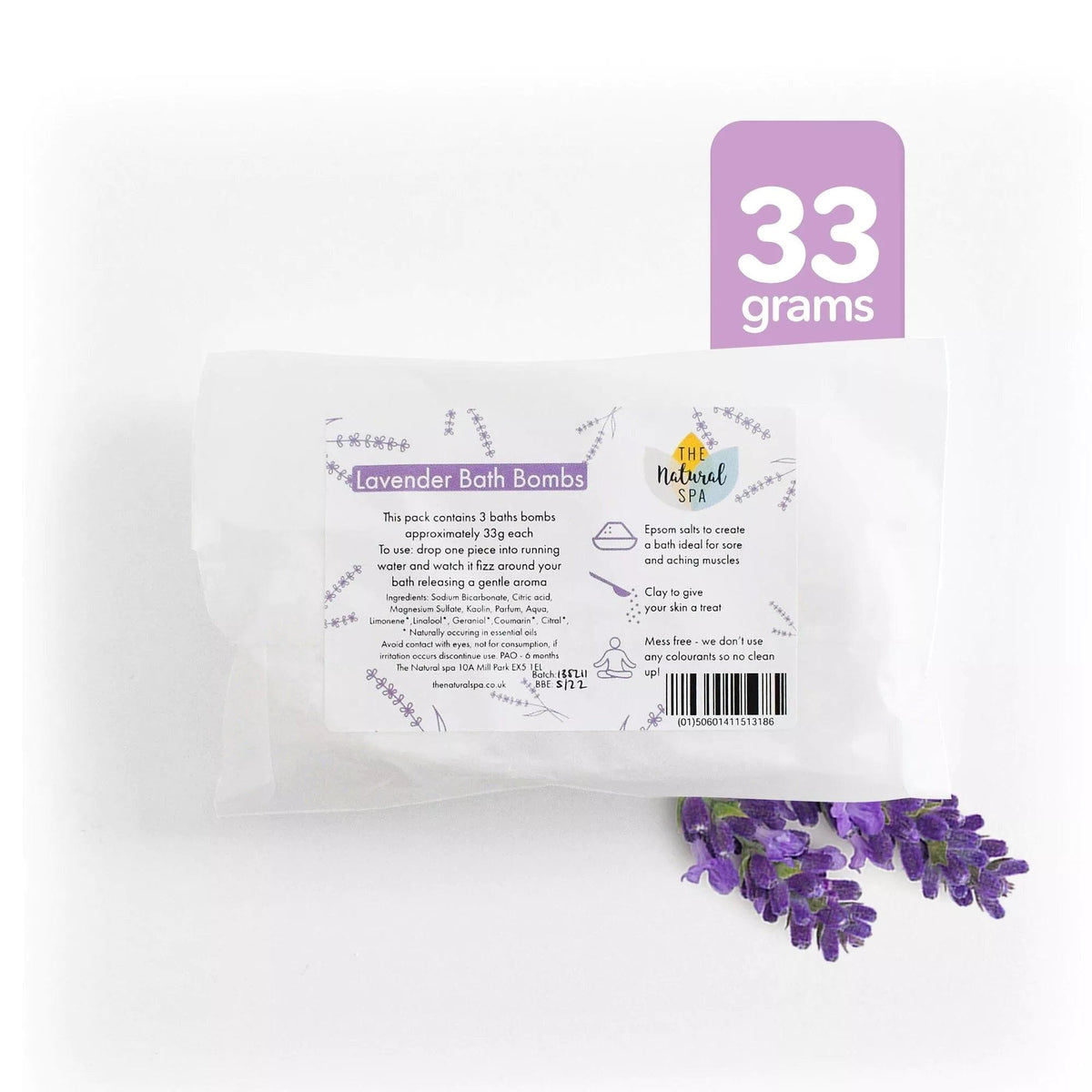 Natural Spa Bath Bomb Natural Spa Lavender Bath Bomb 3 Pack