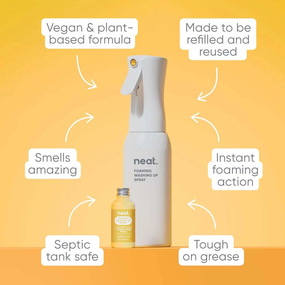 Neat Foaming Washing Up Spray Starter Pack - Mango + Fig