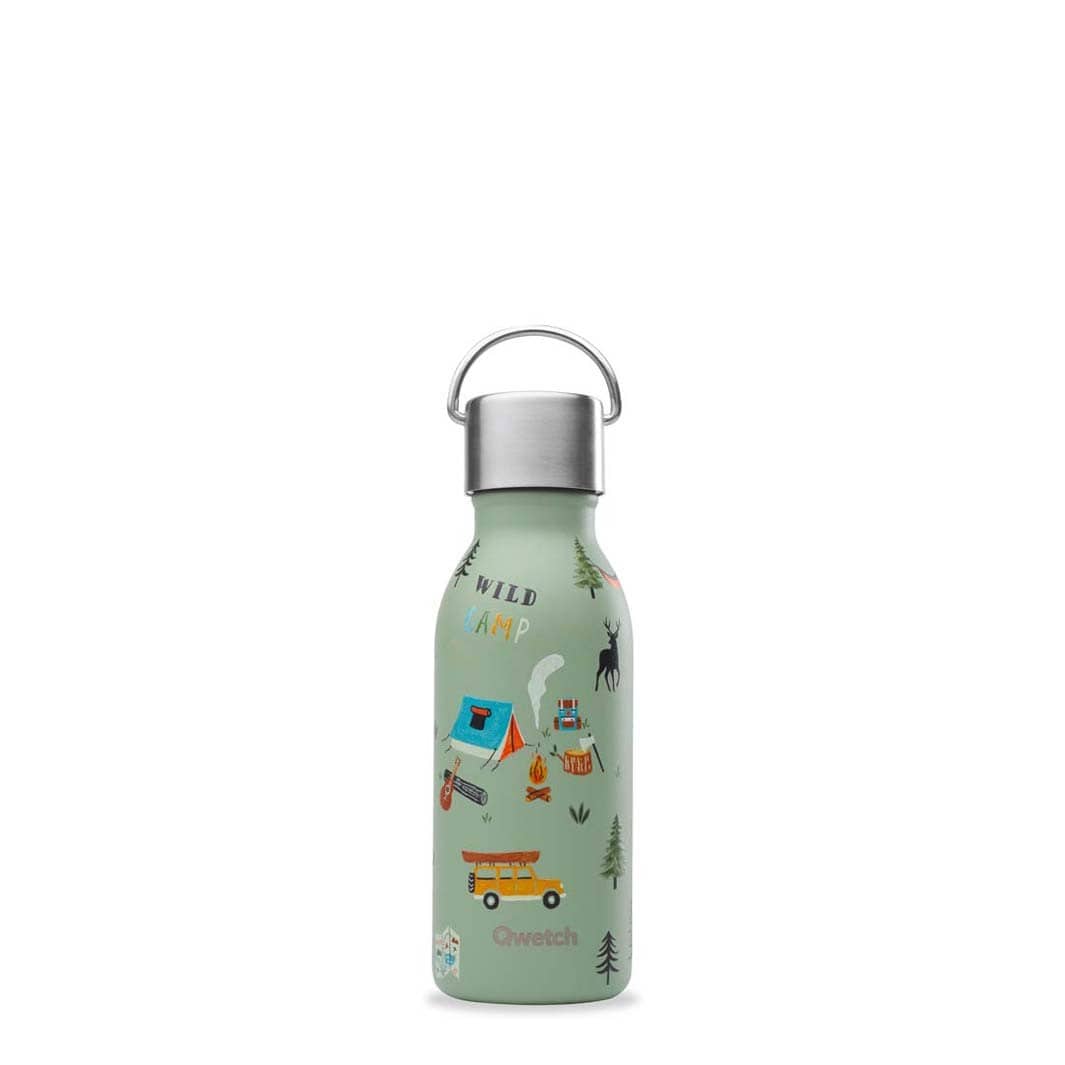 Quetch Homeware > Food & Drink Containers > Children's Water Bottle Insulated Stainless Steel Kids Bottle - Yosemite Linden Green