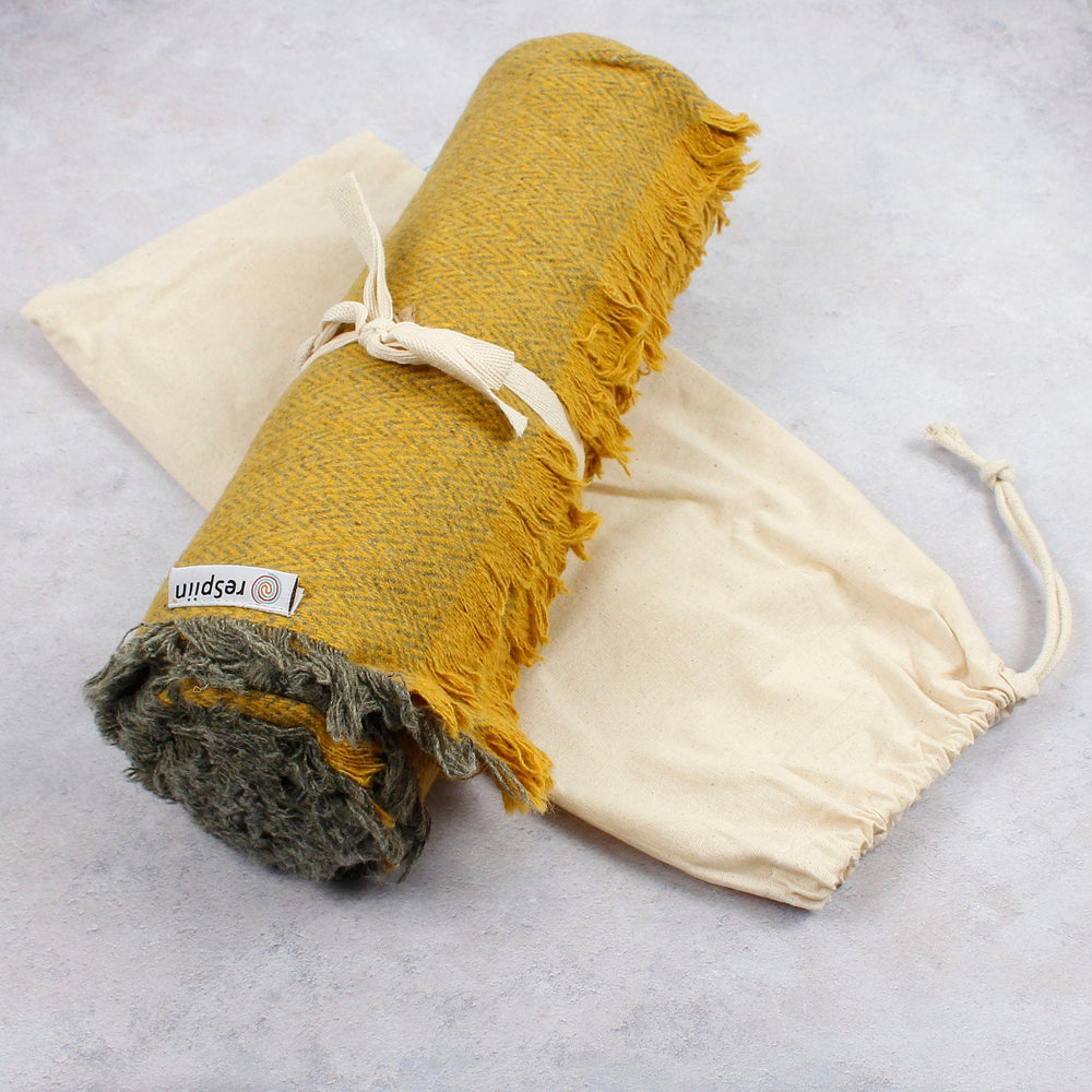 Respiin Homeware > Soft Furnishings > Throw Blanket Respiin Recycled Wool Throw - Saffron