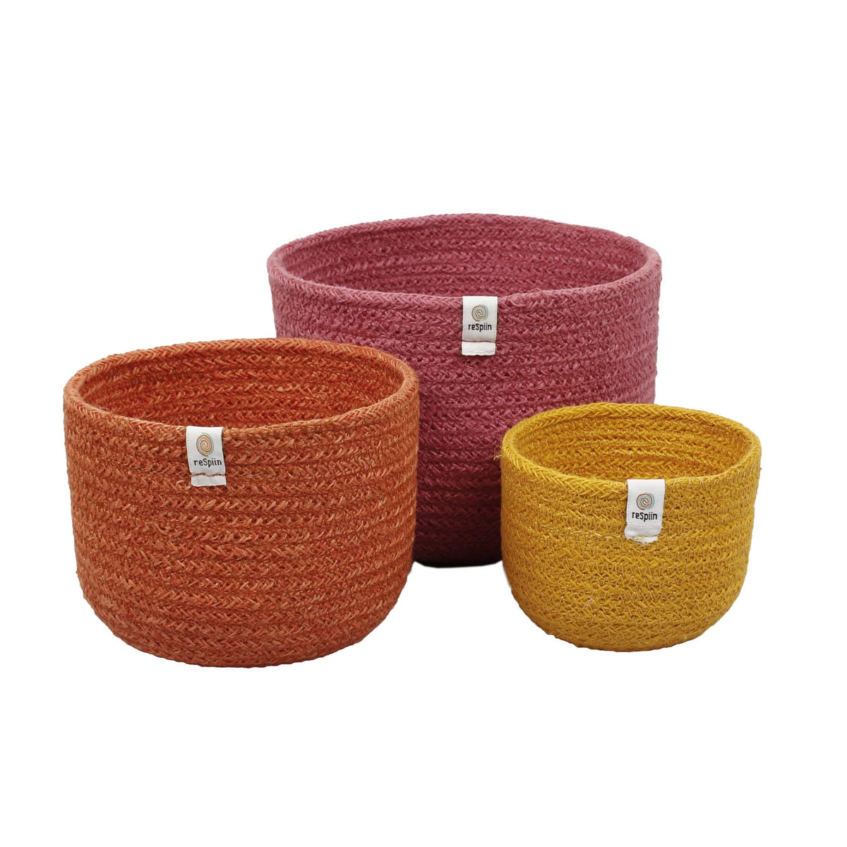 Respiin Homeware > Storage > Storage Baskets Tall Jute Basket Set - Fire