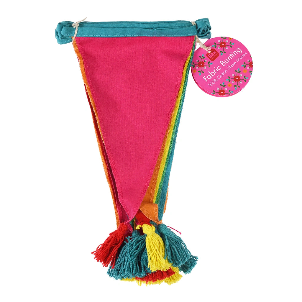 Colourful cotton bunting with Tassels for parties, celebrations and decor  