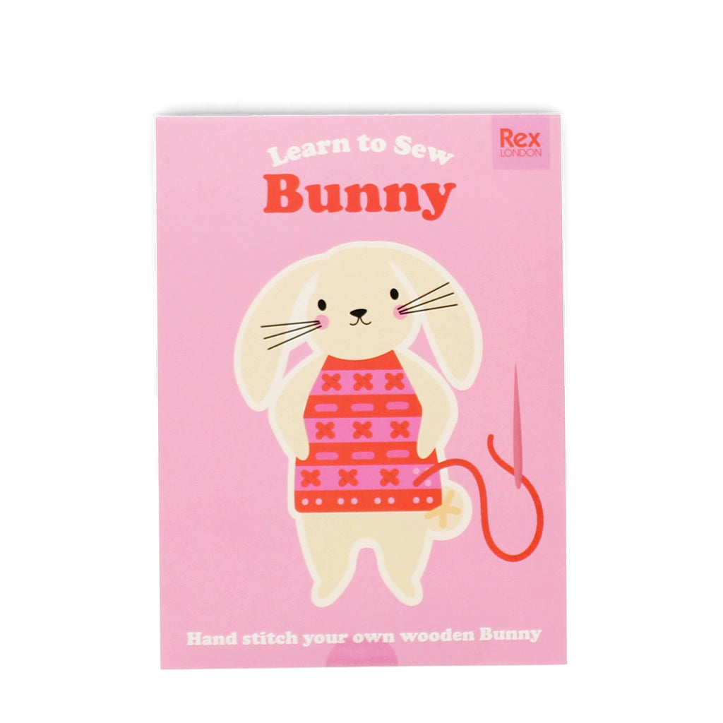 Wooden Bunny Learn to Sew Kit in packaging - perfect for gifting, ages 3+