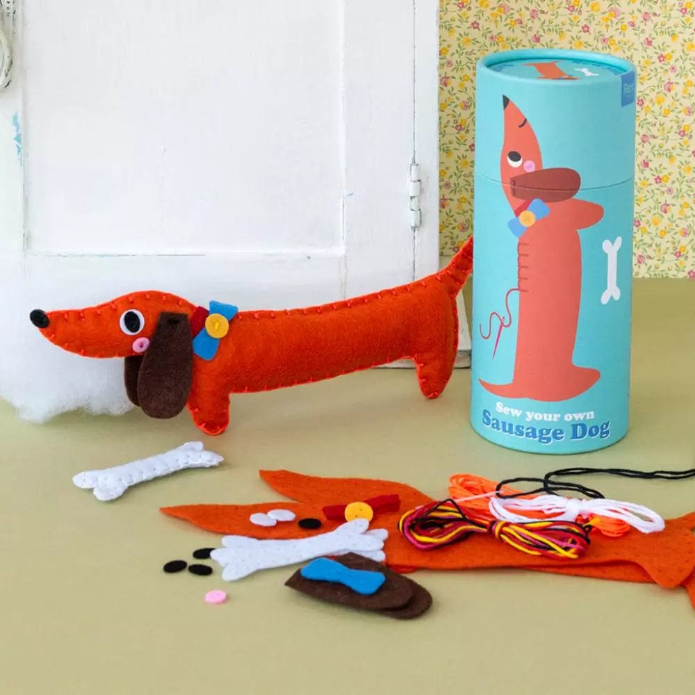 Rex London Children's sewing Craft Kit Sew Your Own Sausage Dog Children's Craft Kit