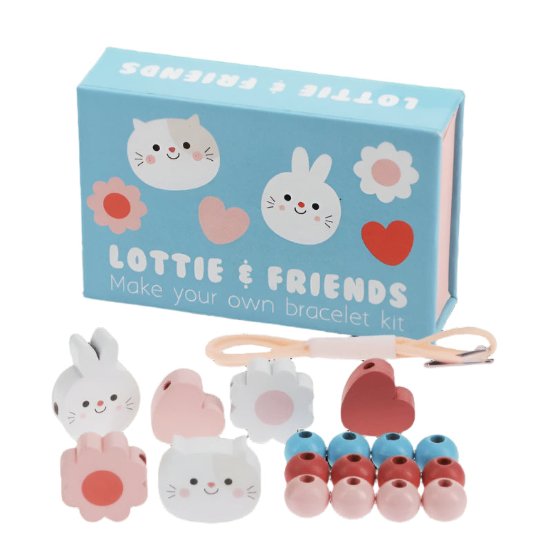 Rex London Lottie & Friends Wooden Bead  kit for bracelet making. For kids age 3+