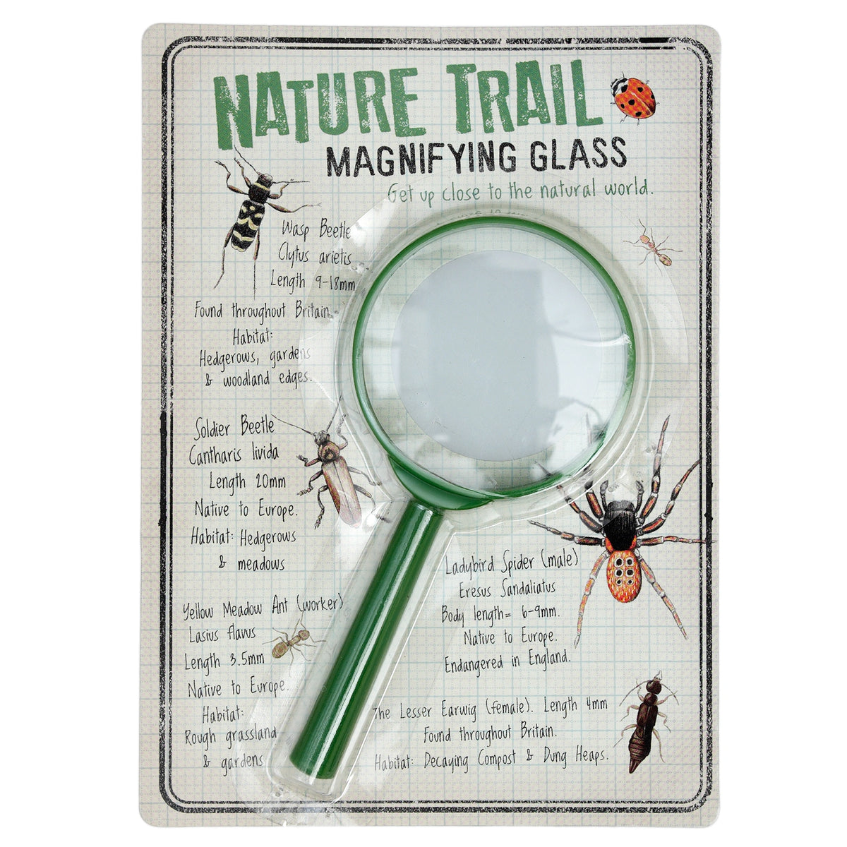 Rex London Nature Trail Magnifying Glass in nature inspired packaging. Age 3+