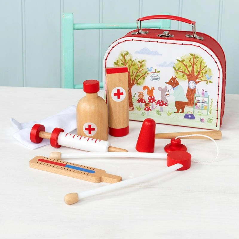 Wooden Doctor's Play set in Case by Rex London Smallkind