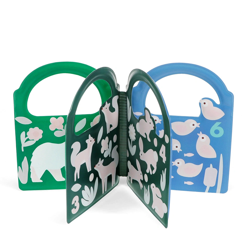 inside the Rex London Woodland Colour Changing Bath Book for water play