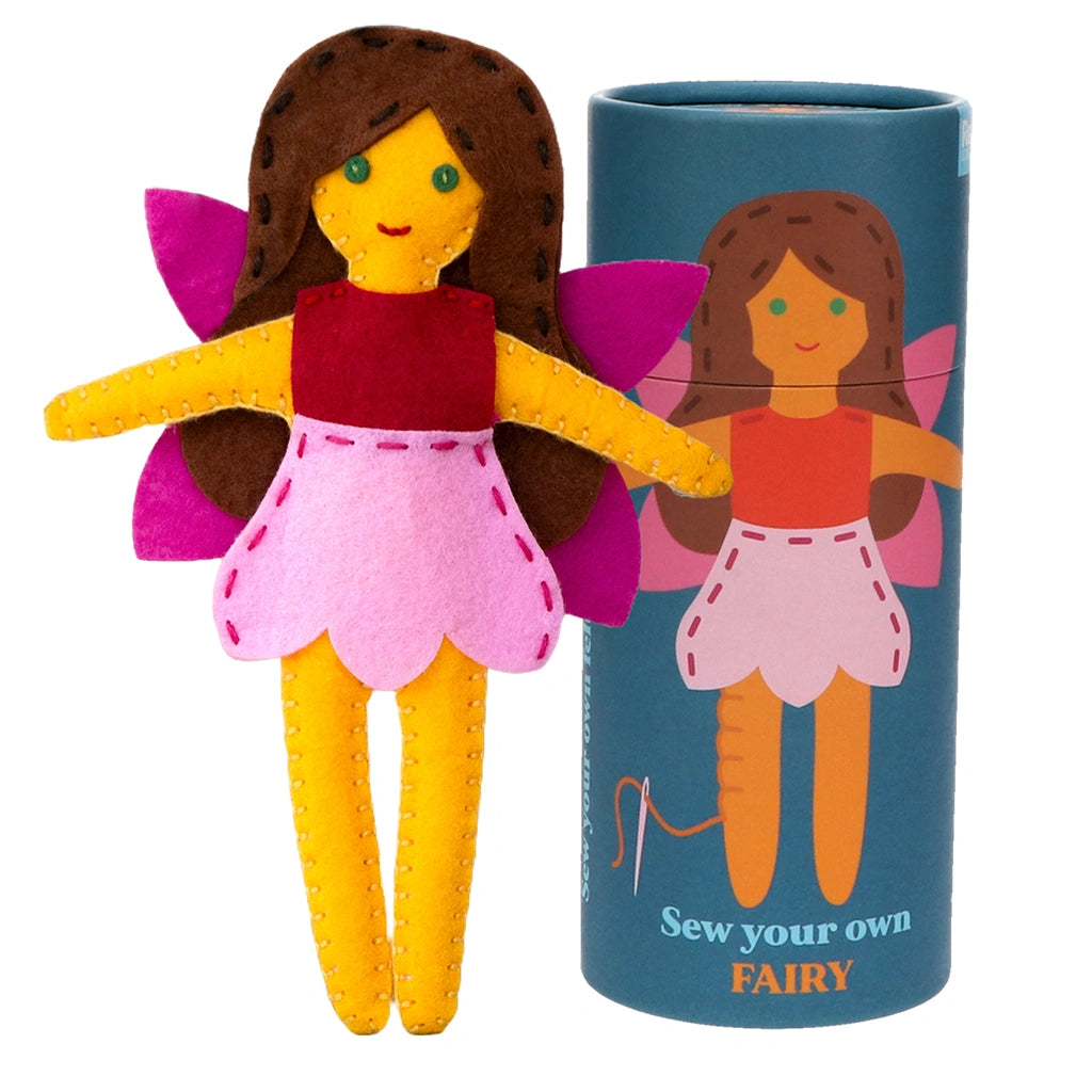 Rex London Sew Your Own Fairy Craft Kit box, with a finished felt fairy il