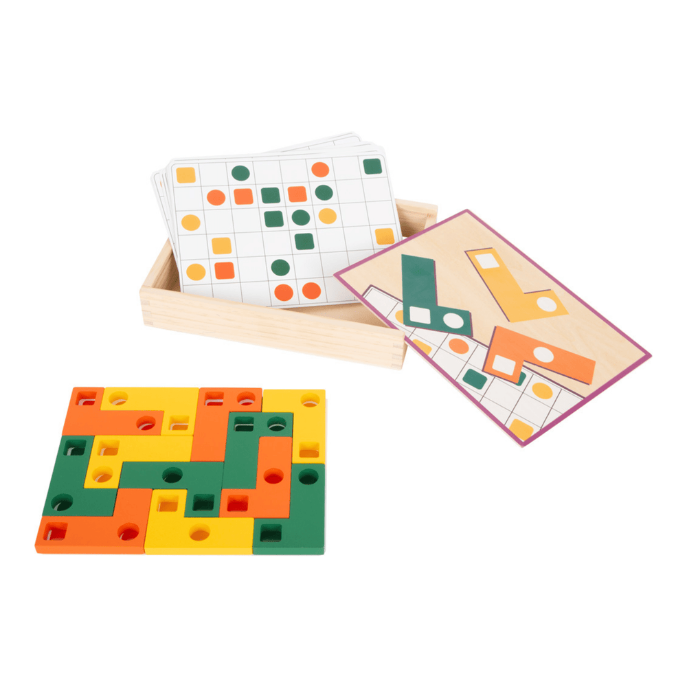 Small Foot Toys > Puzzles > Wooden Puzzle Geometric Shapes Wooden Learning Puzzle