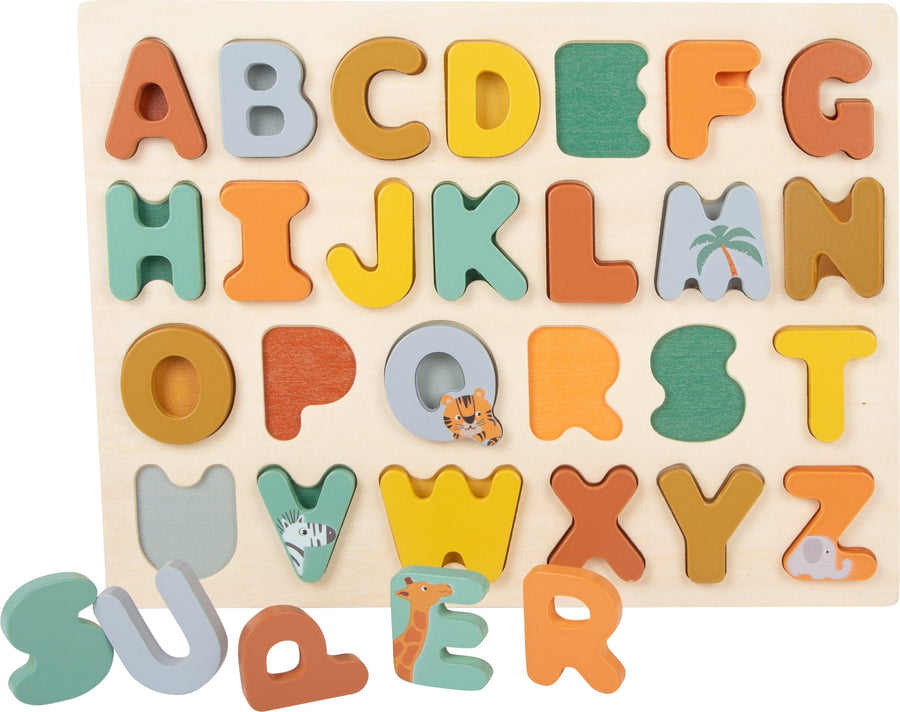 Small Foot Toys > Puzzles > Wooden Puzzle Small Foot Wooden Alphabet Puzzle - Safari