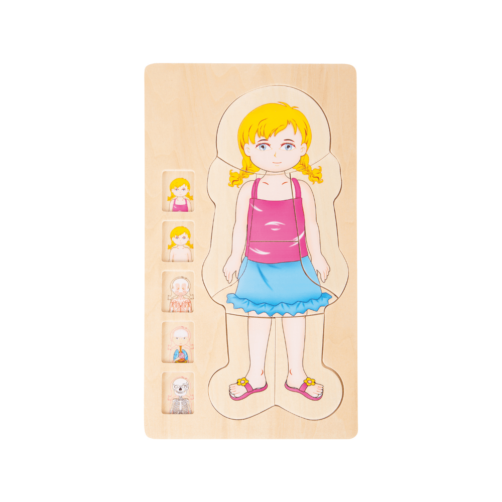 Small Foot Toys > Puzzles > Wooden Puzzle Small Foot Wooden Anatomy Puzzle - Girl