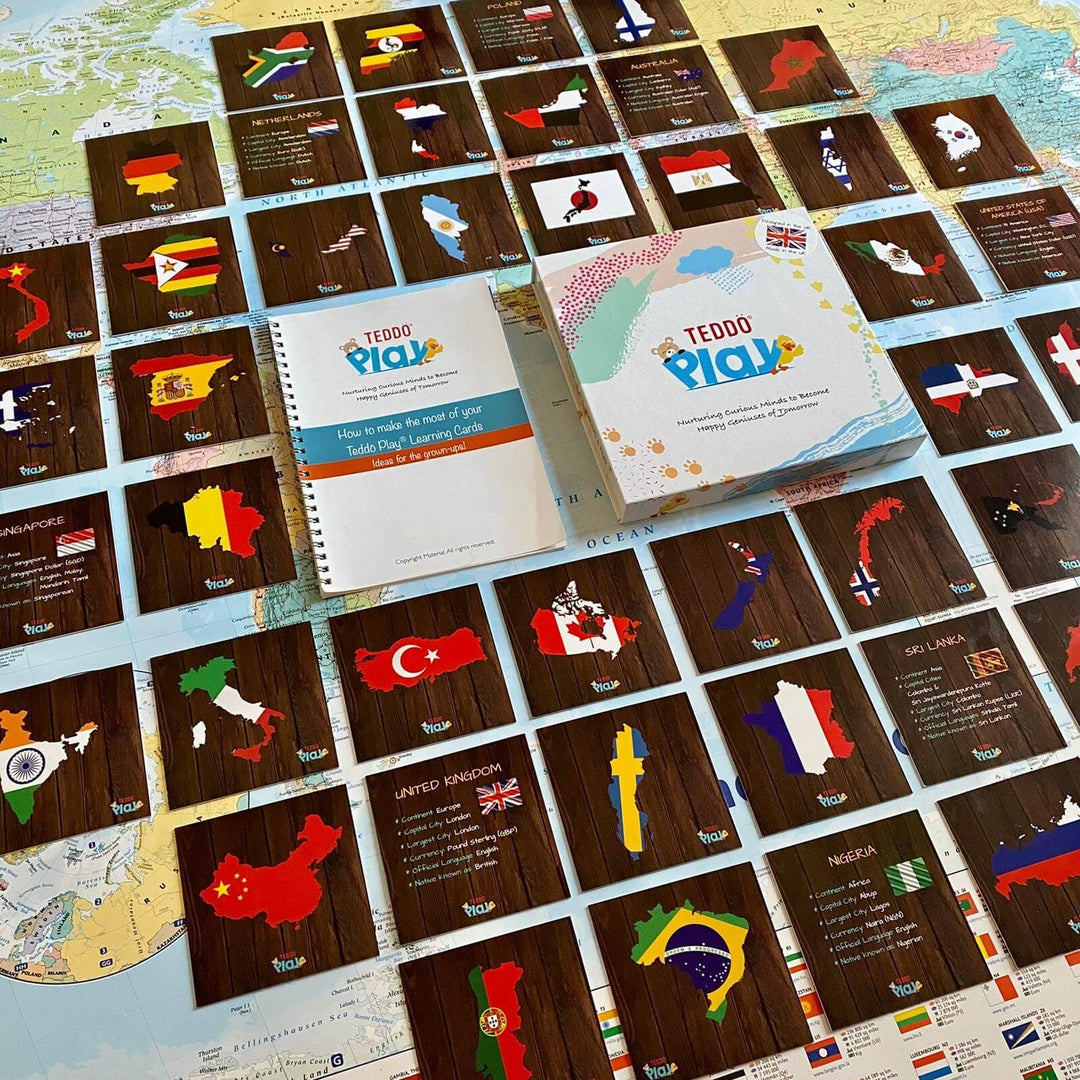 Teddo Play Toys > Educational Toys > Flash Cards Teddo Play Countries of the World Geography Set