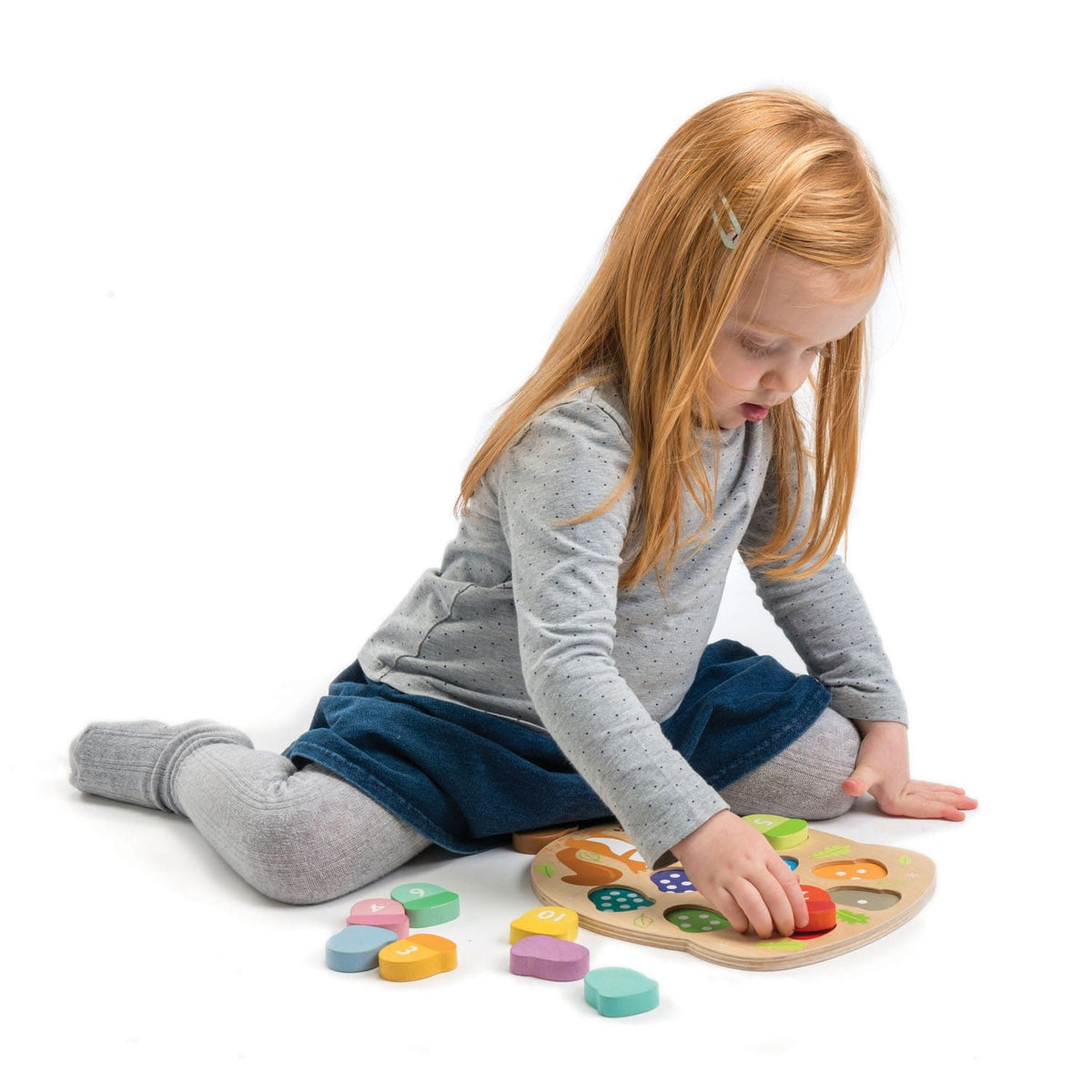 Tender Leaf Wooden Puzzle Tender How Many Acorns Puzzle
