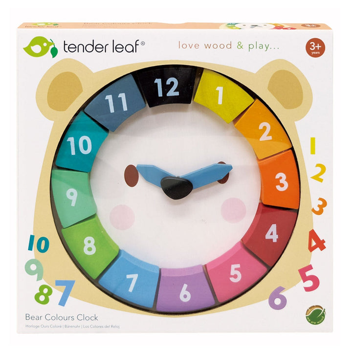Tender Leaf Wooden Puzzle Tender Leaf Bear Colours Clock