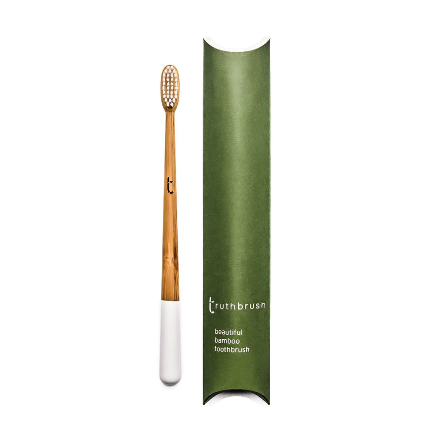 TruthBrush Health & Beauty > Oral Care > Toothbrush Bamboo Toothbrush - Cloud White