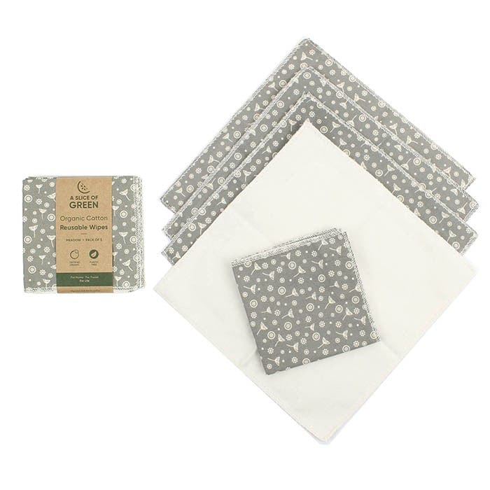 Organic Cotton Reusable Facial Wipes - Meadow
