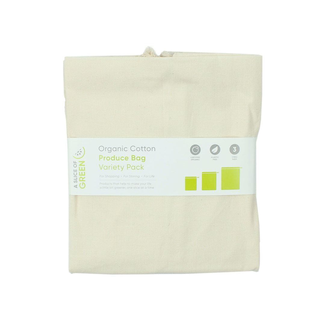 Organic Cotton Produce Bag - Set of 3 - Smallkind