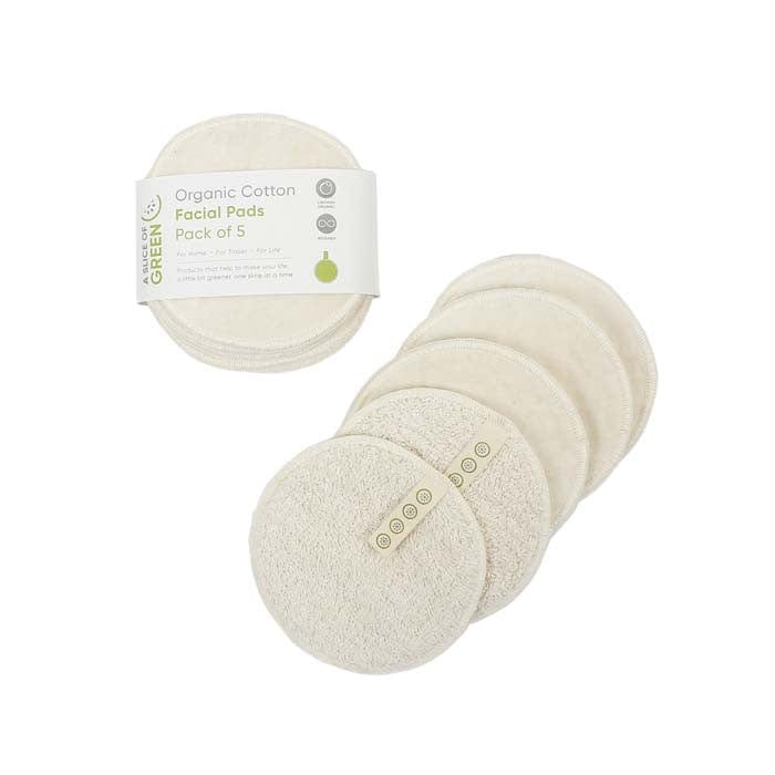 Organic Cotton Reusable Facial Pads - Pack of 5 - Smallkind
