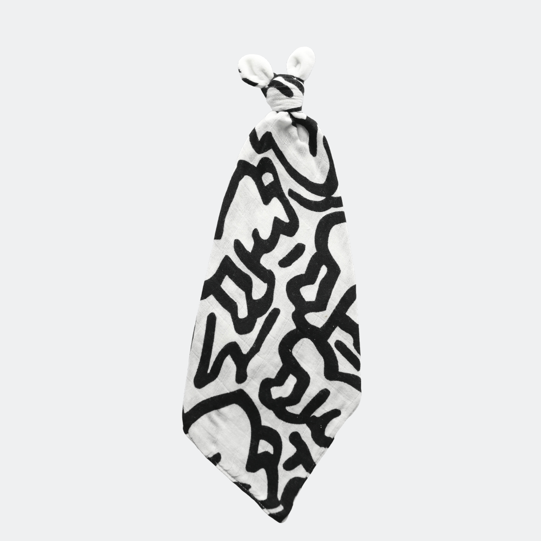 Etta Loves Bamboo Muslin Comforter - Keith Haring 'Baby'