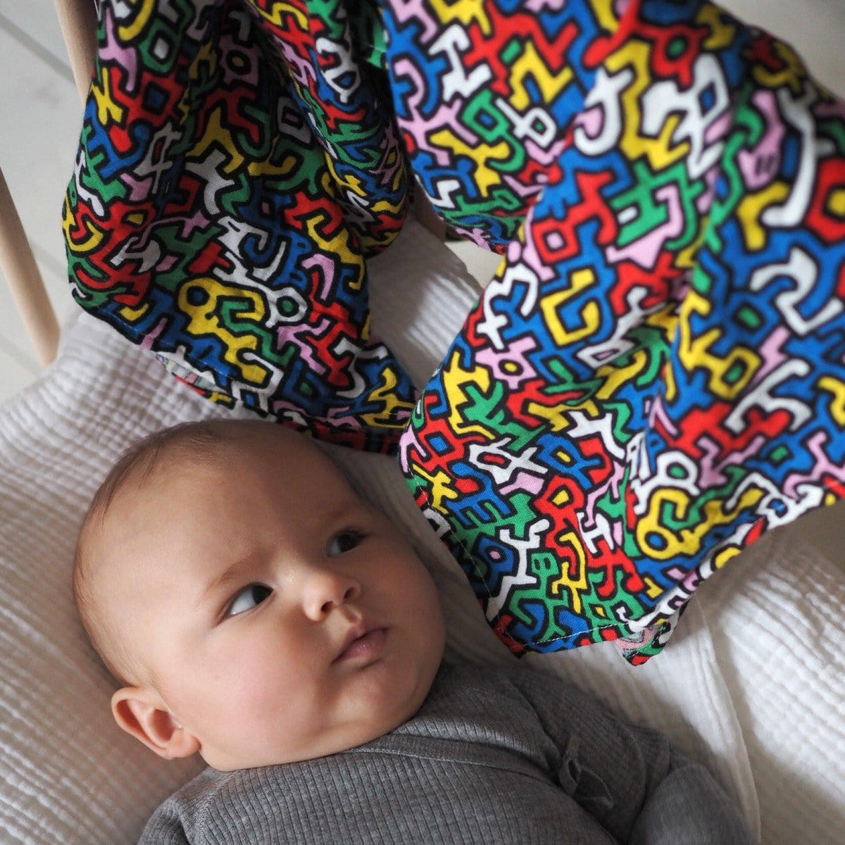 Bamboo Sensory XL Muslin - Keith Haring 'Brazil'