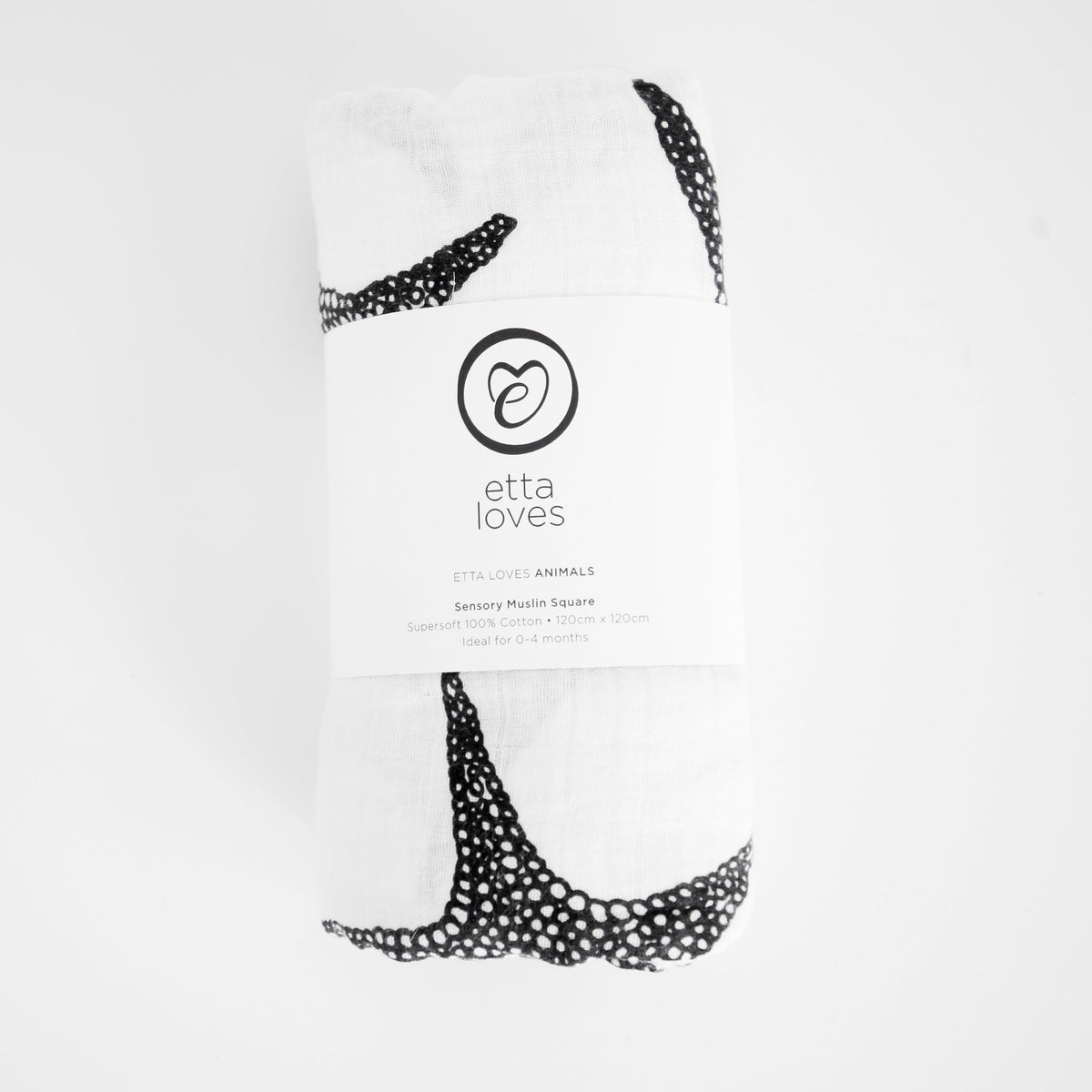 Bamboo Sensory XL Muslin - Starfish - Smallkind