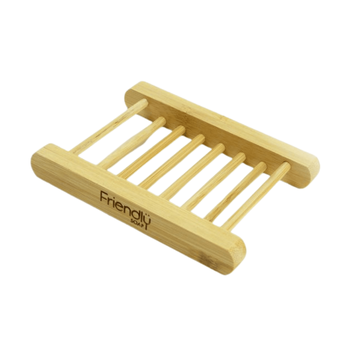 bamboo soap rack with ladder design on a white background