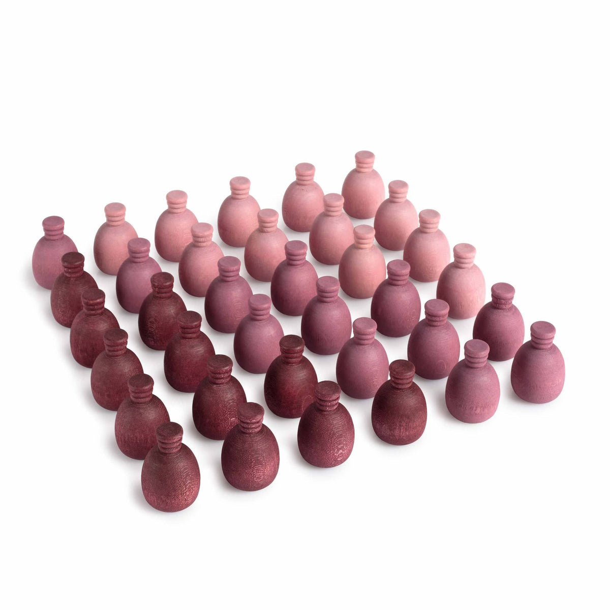 Grapat wooden pineapple loose parts pieces in shades of purple 