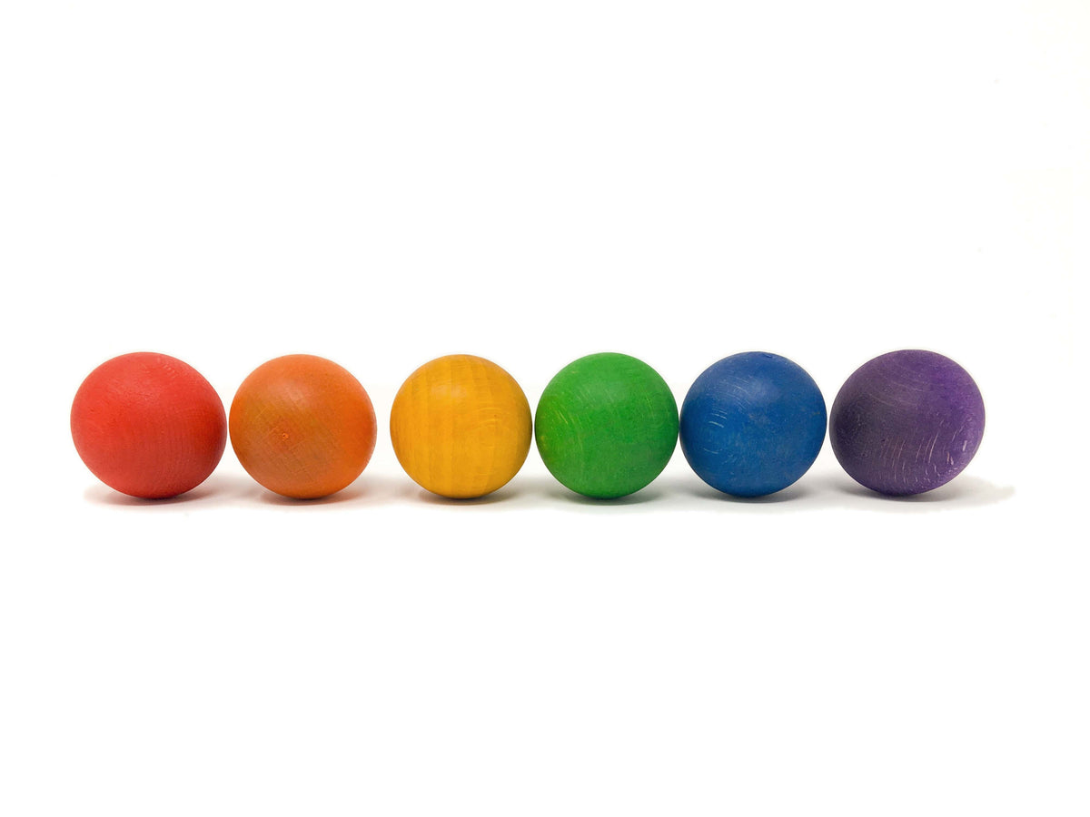 Grapat Six Balls in Rainbow Colours - Smallkind